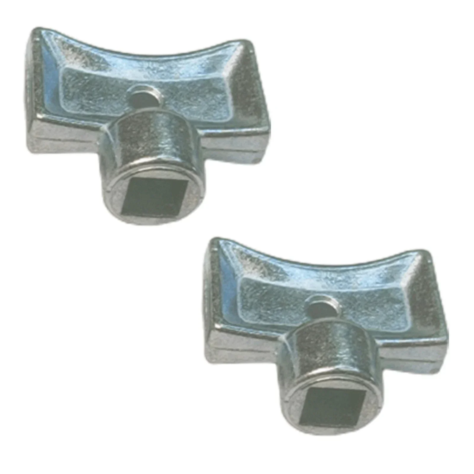 2PCS Kühler Auslass Ventil Schlüssel Zink-legierung Platz 5 × 5mm Kühlung Pneumatische Ventil Schlüssel Air Vent zentrale Heizung Schlüssel: Silber