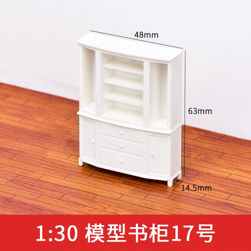 2 Stuks 1/25 1/30 1/50 Schaal Zand Tafel Diy Model Building Materiaal Moderne Boekenkast Kast Model: 7