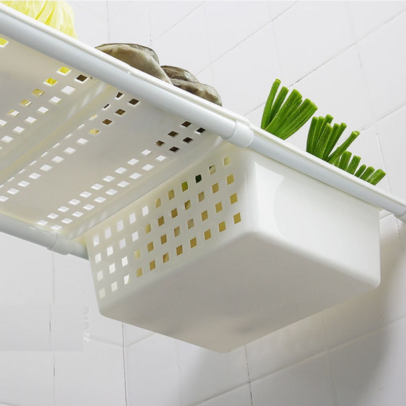 Telescopic Storage Rack Free Combination Kitchen Cabinet Under The Sink Shelf Bathroom Layered Rack