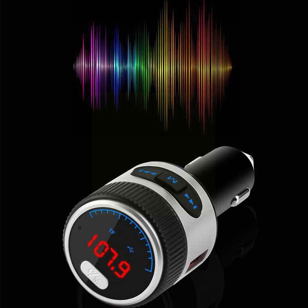 Car Bluetooth 5.0 FM Transmitter, Receiver With Deep Audio Hands-free Car Transmitter Stereo, LED, Bass Adapter FM And MP3 R3W3
