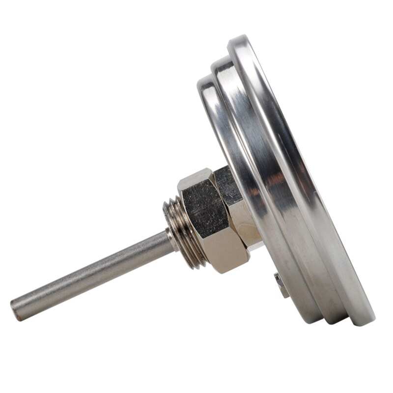 3" Stainless Steel Heavy Duty Analog Temperature Gauge 1/2" NPT Thread BBQ Smoker Pit Thermometer