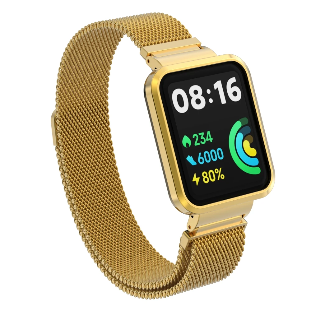 Milanese Band Voor Xiaomi Mi Watch Lite Smart Watch Metalen Frame Beschermer Case Armband Horlogeband Voor Redmi Watch 2 Lite Correa