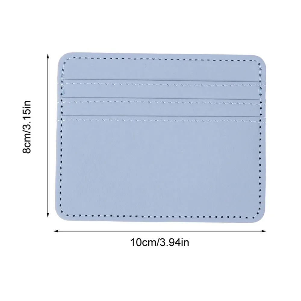 Mini Ultra-thin Leather Wallet 4 Slots Cardholder Slim Bank Credit Card Holder Men's Business Small ID Case for Women Purse