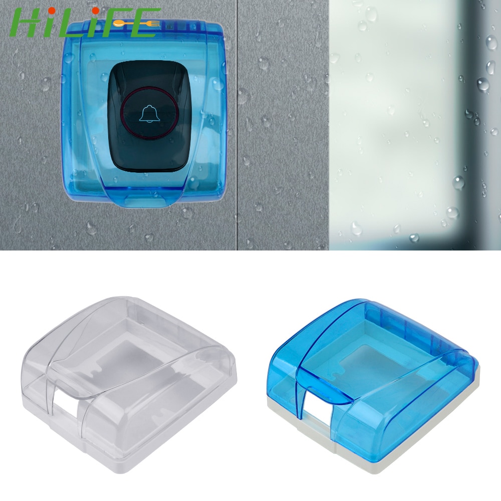 Hilife anti-stänk box vattentät lock strömbrytare knapp skydd anordning hem förbättring dörrklocka uttag vattentät enhet