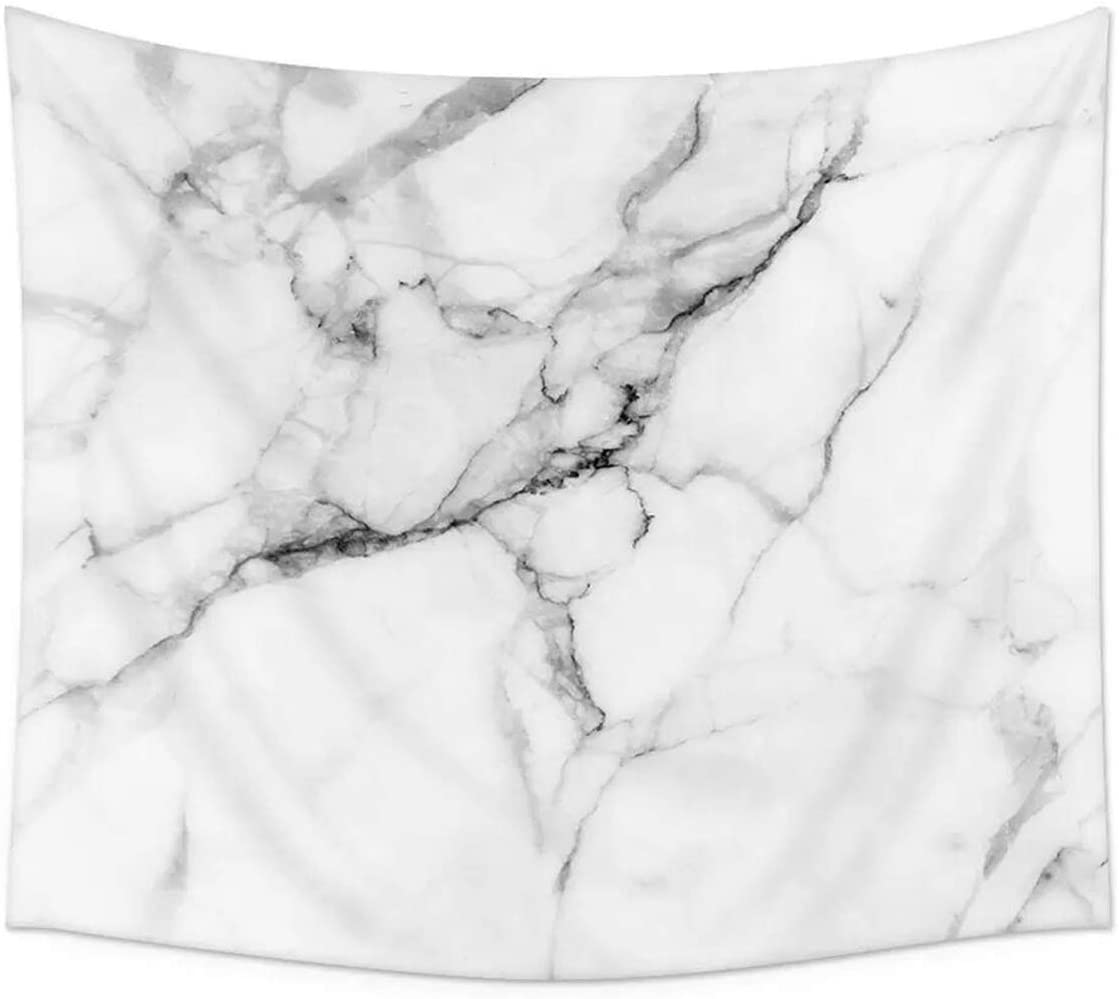 Black and White Marble Tapestry Wall Hanging Grey Printed Art Blanket Aesthetic For Living Bedroom Boho Home Decoration