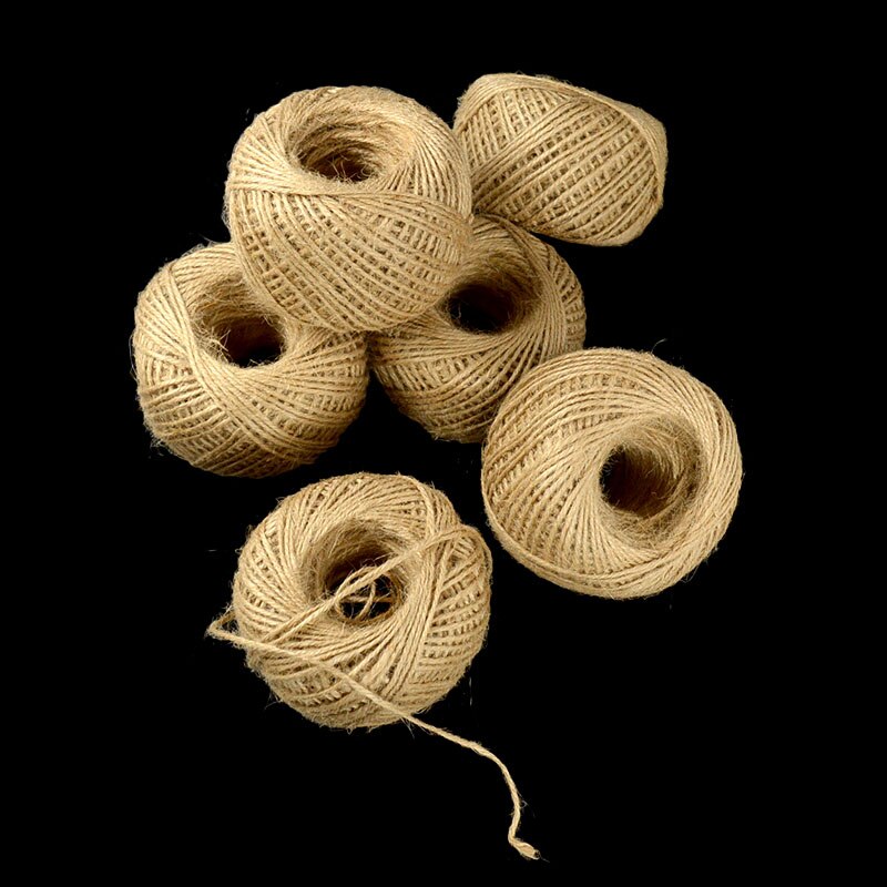 Natural Decor 90m Craft Twine Hemp Burlap String Twisted Jute Cord Rope Durable Rope Hanging Ornaments and Decoration