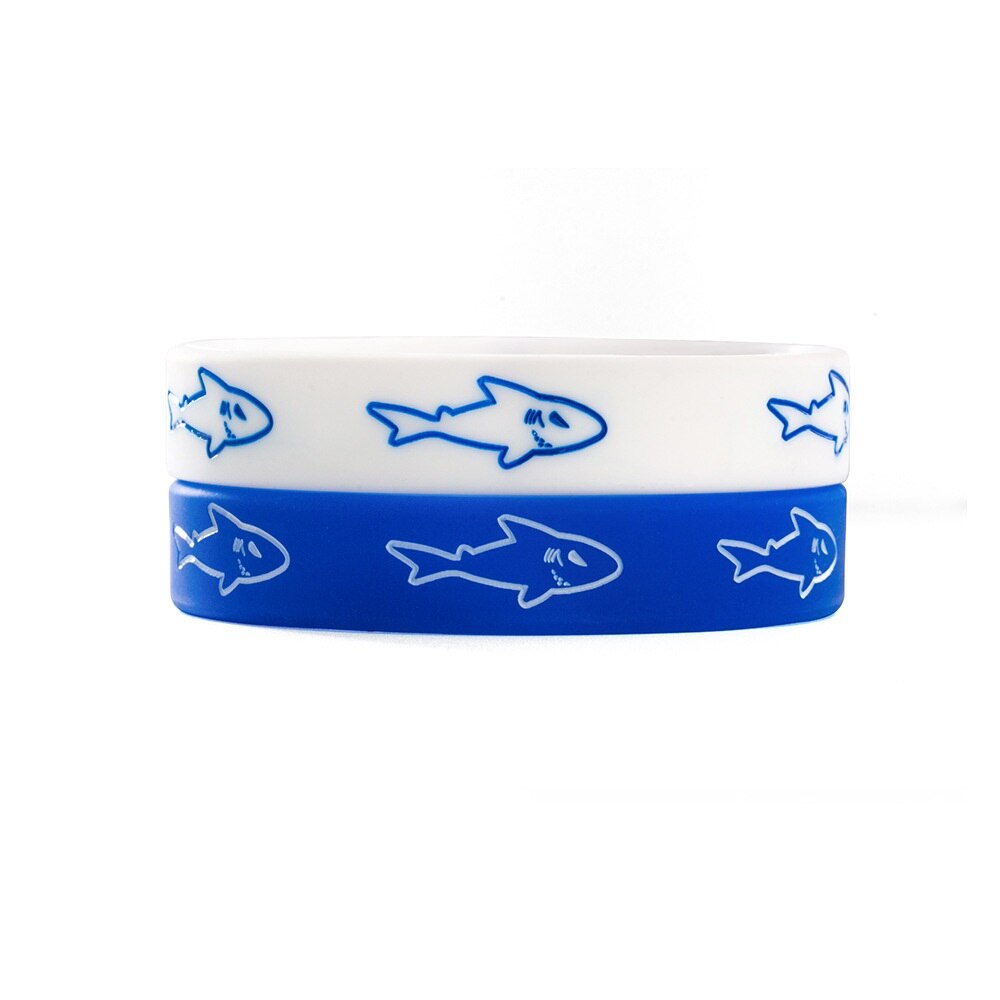 2 Stks/zak Shark Siliconen Armband Rubber Wrist Zee Strand Armband Voor Vrouwen Mannen Sieraden