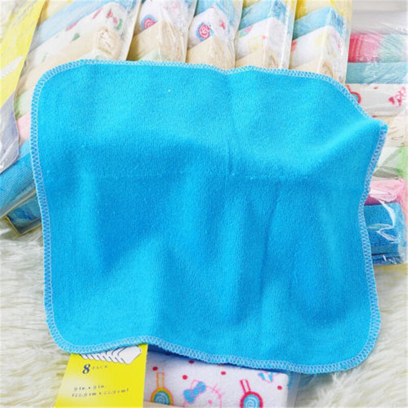 8pcs/set Soft Cotton Baby Infant Newborn Bath Towel Washcloth Feeding Wipe Cloth