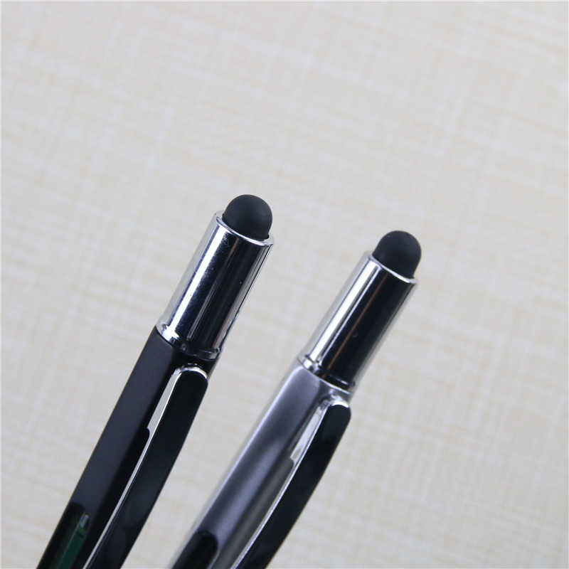 1 stks/partij Gereedschap Balpen Schroevendraaier Heerser Waterpas met een top en schaal multifunctionele 6 in 1 metalen pen