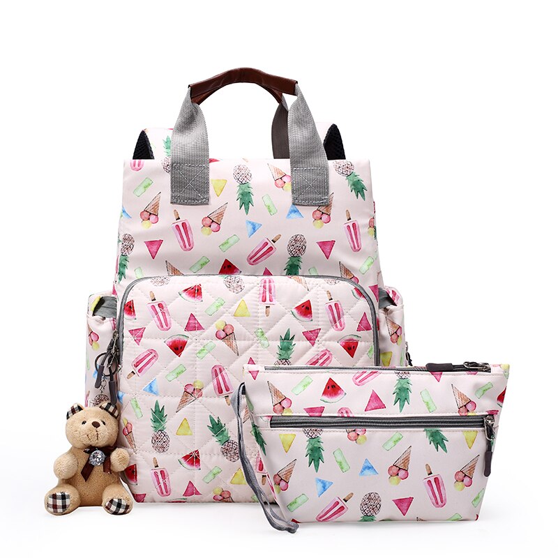 Mummy maternity diaper bags baby care nappy bag backpack waterproof Large bag for stroller BFR004: D
