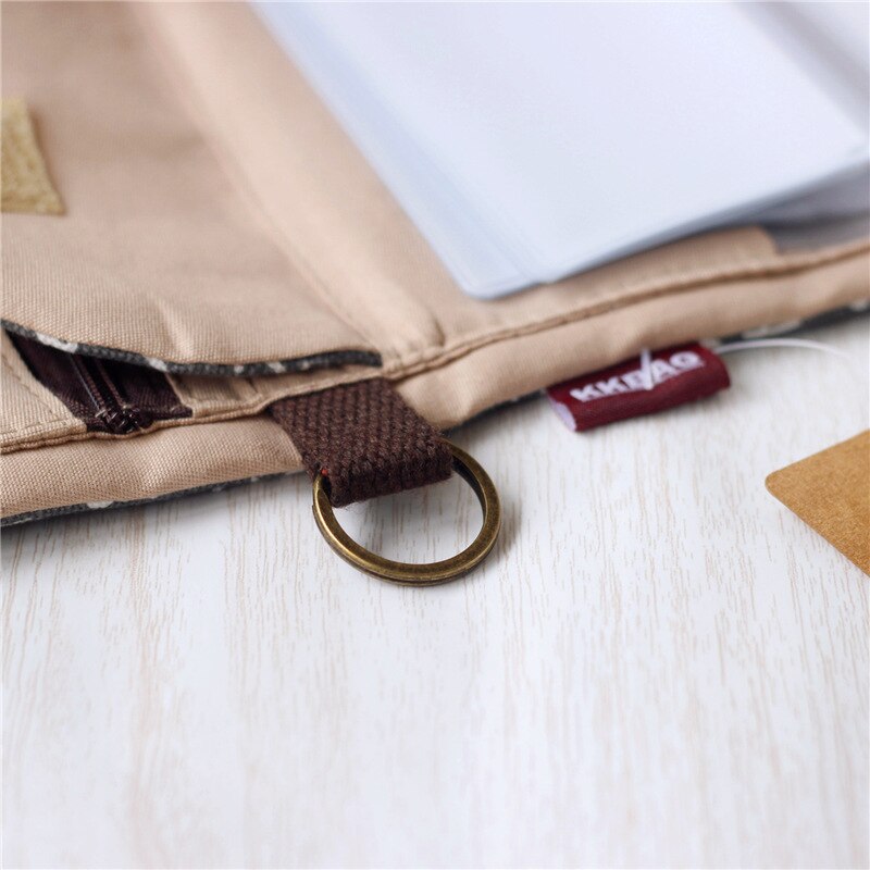Cute Three Layer Folded Manual Canvas Wallet Bag With Multi Card Holder Multifunction Coin Purse
