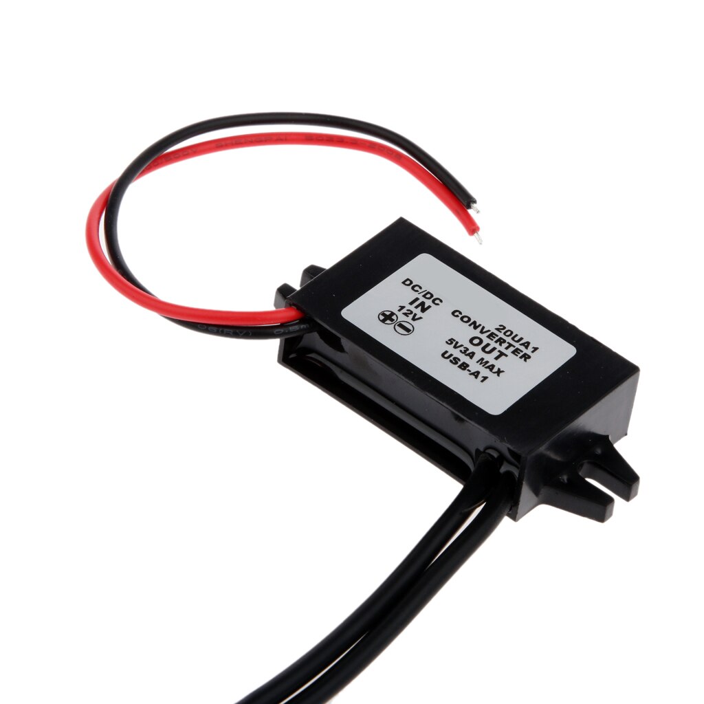Câble adaptateur d'alimentation convertisseur cc-cc 12v to 5v 3a 15w pour voiture