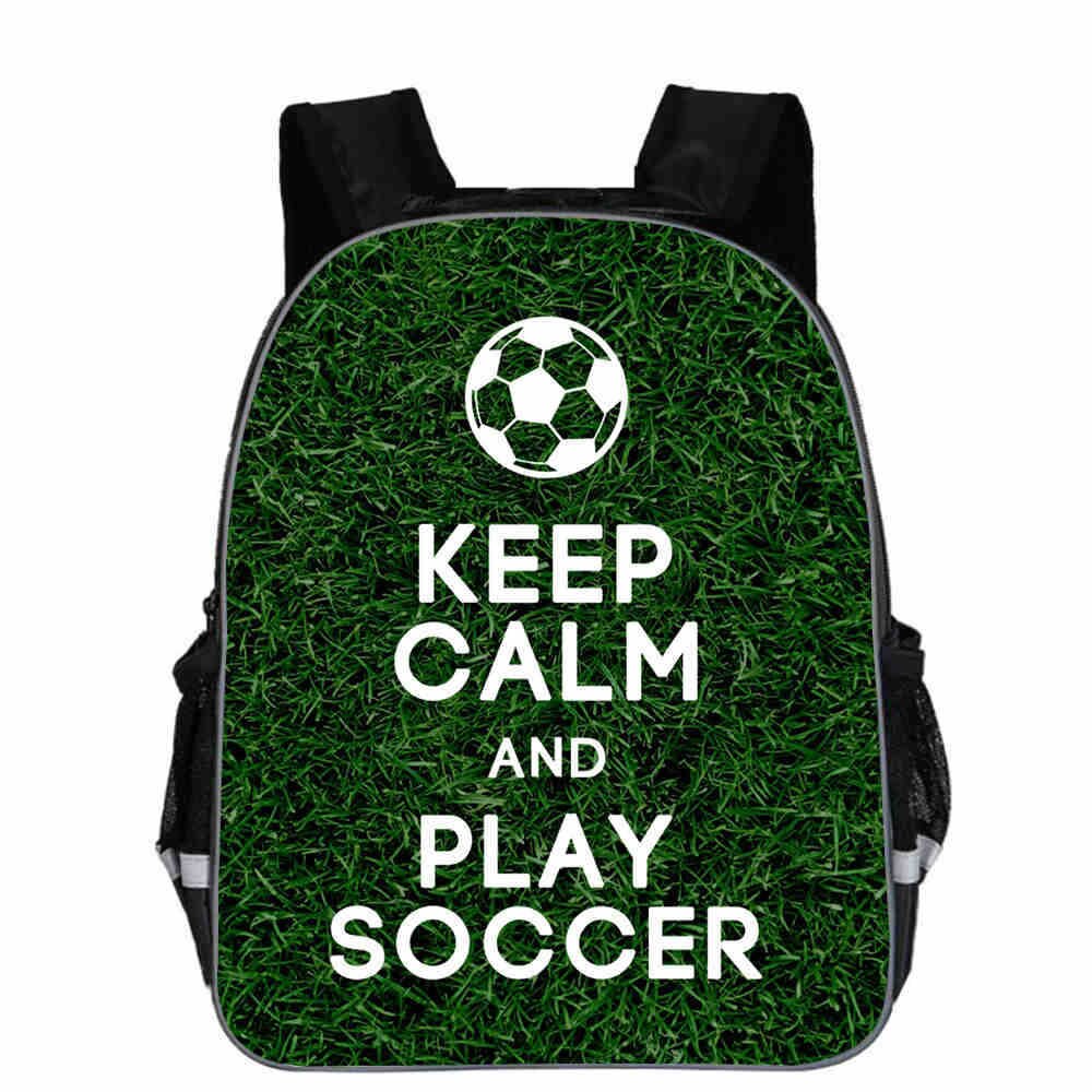 11 inch Children Bags 3D Ice Soccerly/Foot Ball Pattern for Teen Boys Girls Kids team Bags: 11