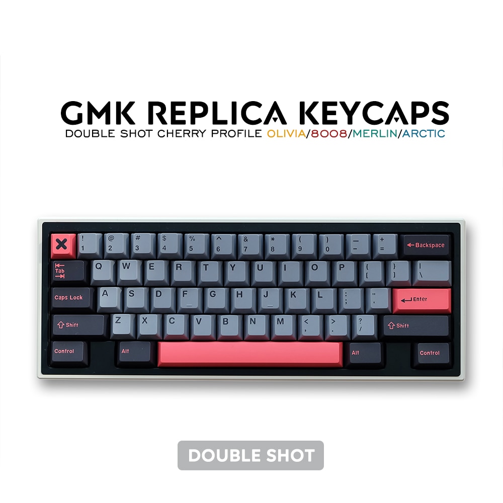 171 Keys DOUBLE SHOT Cherry Profile GMK Olivia/8008/Merlin/Arctic Keycap For GMMK pro NJ68 Mechanical Gaming Keyboard