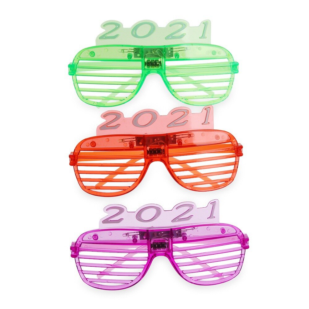 1pcs Flashing Led Glasses Halloween Christmas Glasses Luminous Light Up Glowing Eye Wear Bar Birthday Party Year