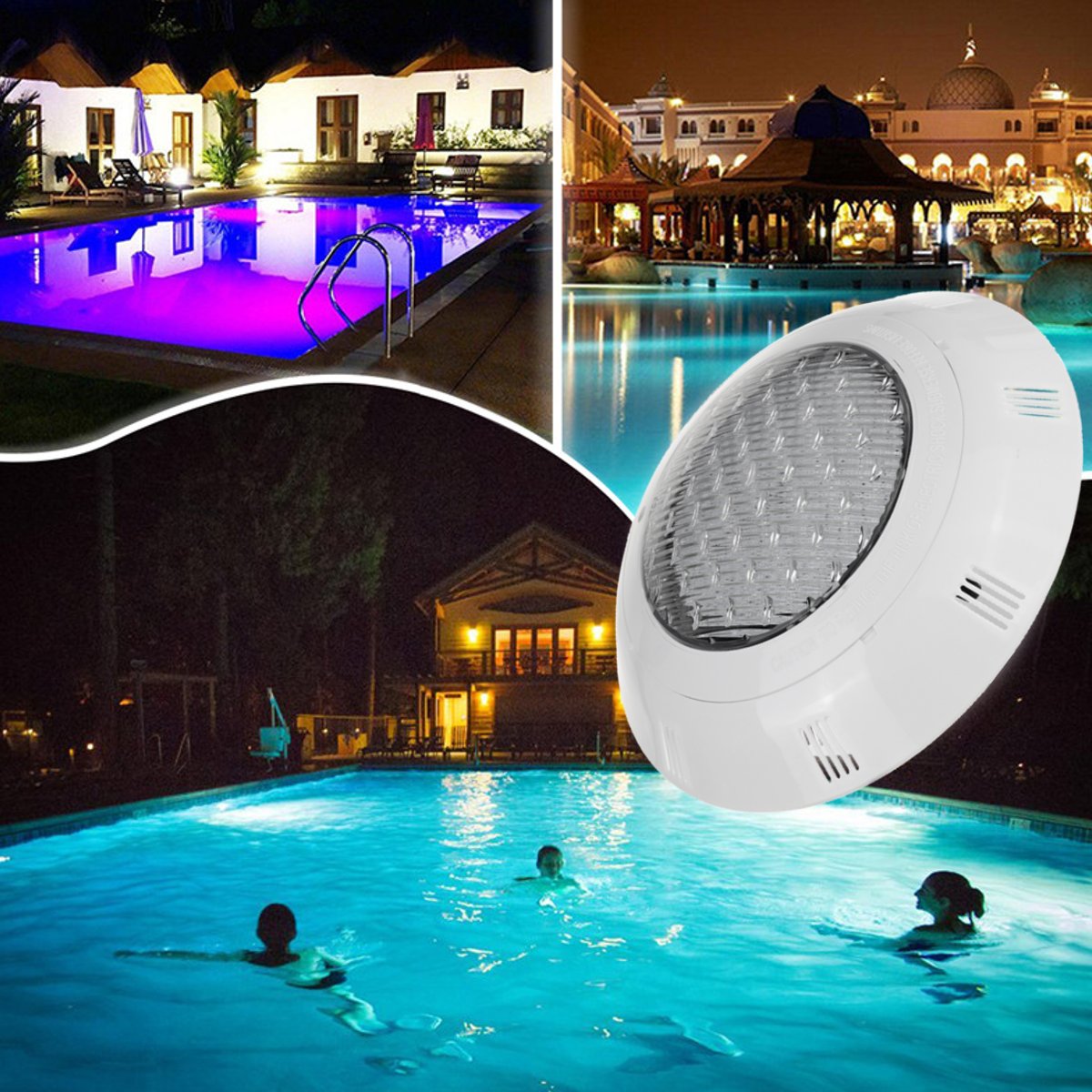 IP68 Waterproof LED Swimming Pool Lights Wall-mounted Underwater Lights Color Changing RGB piscina Lamp Remote Control 36W 12V