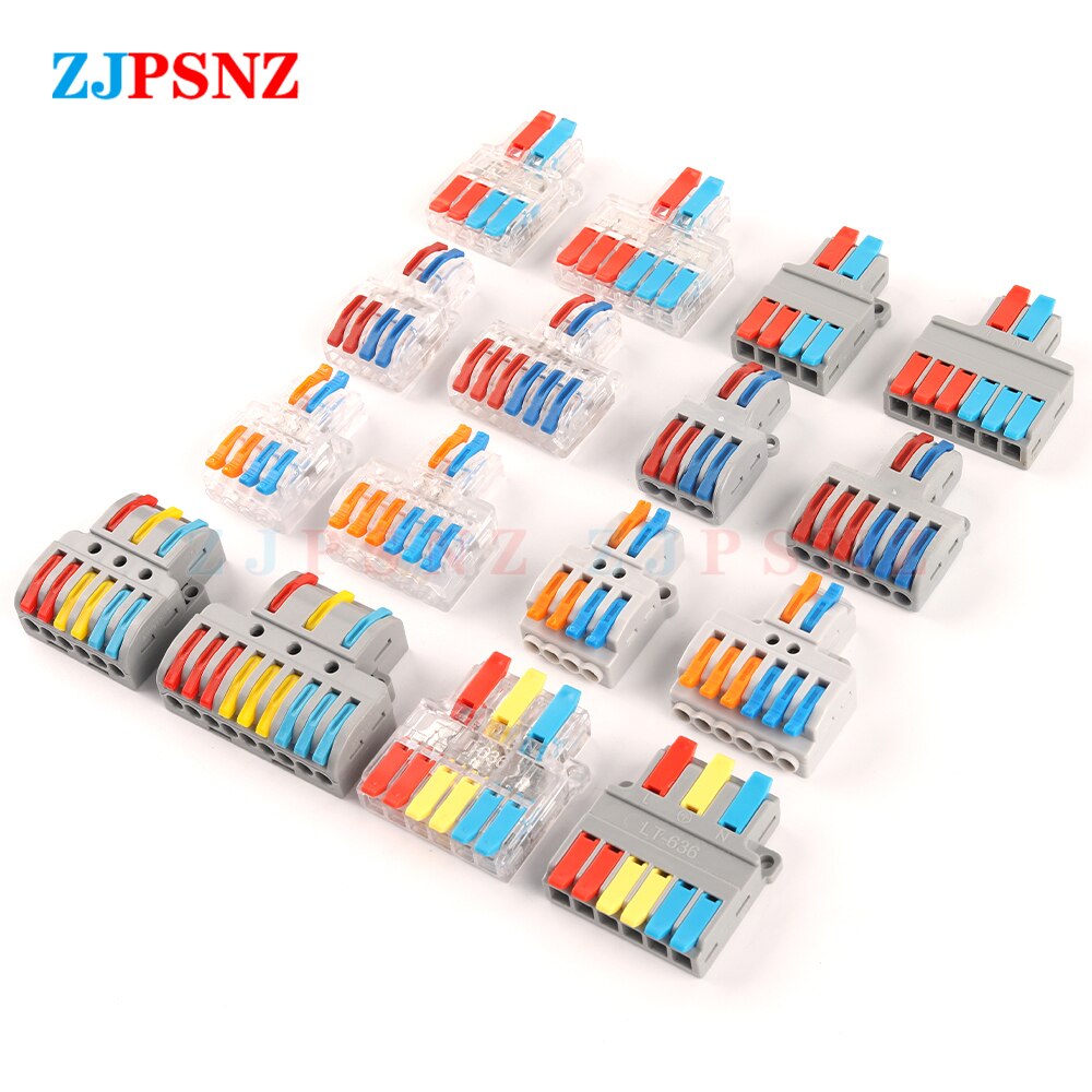 Quick Splitter 2 In 4/6 Out 3 In 6/9 Out Wires Connector Universal Wiring Cable Connector Push-in Conductors Terminal Block