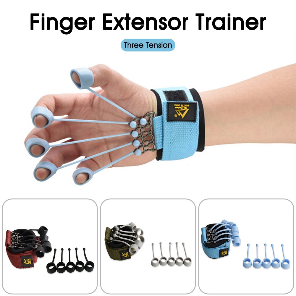 Vinger Grijper Kracht Trainer Yoga Weerstand Band Vinger Buigen En Strekken Training Apparaat Vinger Kracht Grip Apparaat