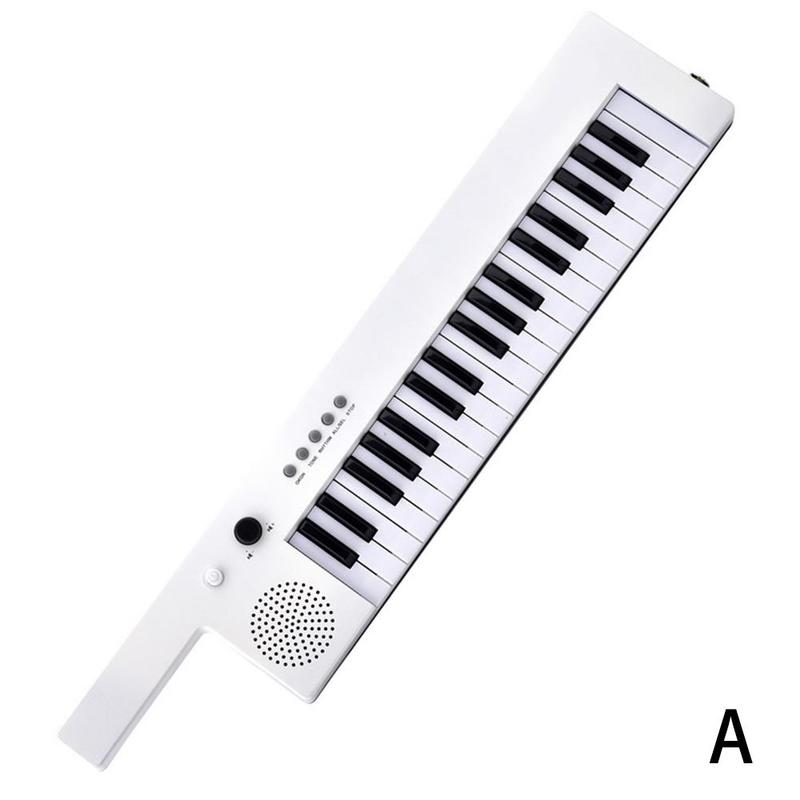 37 klawiatura z klawiszami fortepianowe przenośne elektroniczne organki dla dzieci z paskiem stereofoniczny instrument muzyczny akumulator robić profesjonalnego uczenia się: A