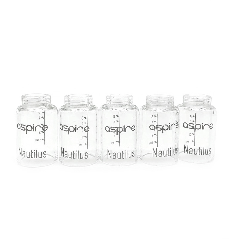Réservoir en verre de remplacement, 5 unités, pour Aspire Nautilus 5ml Nautilus Mini 2ml, couvercle de réservoir en verre, Mini récipient de tasse en verre