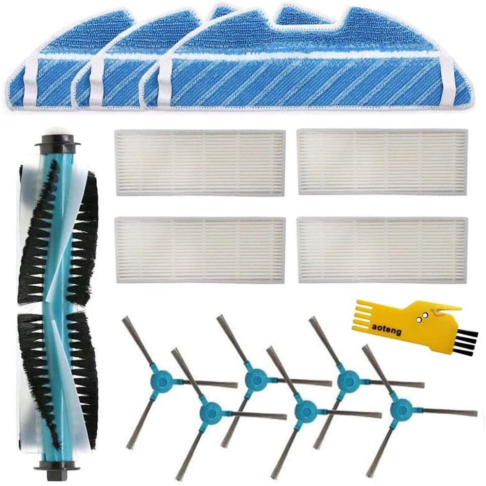 Filtro HEPA para Cecotec Conga 1490 1590, accesorios para Robot aspirador, piezas de repuesto para cepillo principal, Cepillo Lateral paños de fregona: set 3