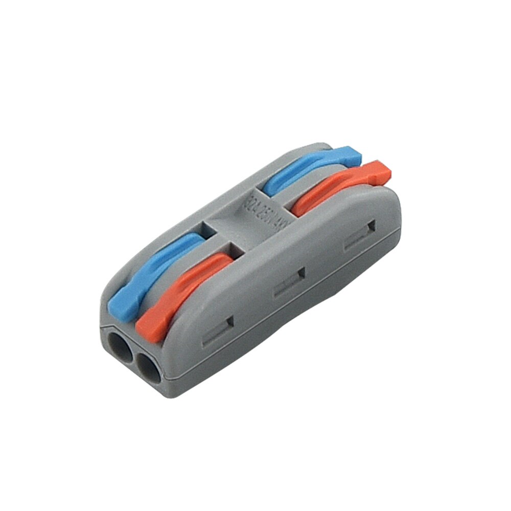 Mini Fast Wire Cable Connectors Universal Compact Conductor Spring Splicing Wiring Connector Push-in Terminal Block SPL-2: 5PCS / SPL-2
