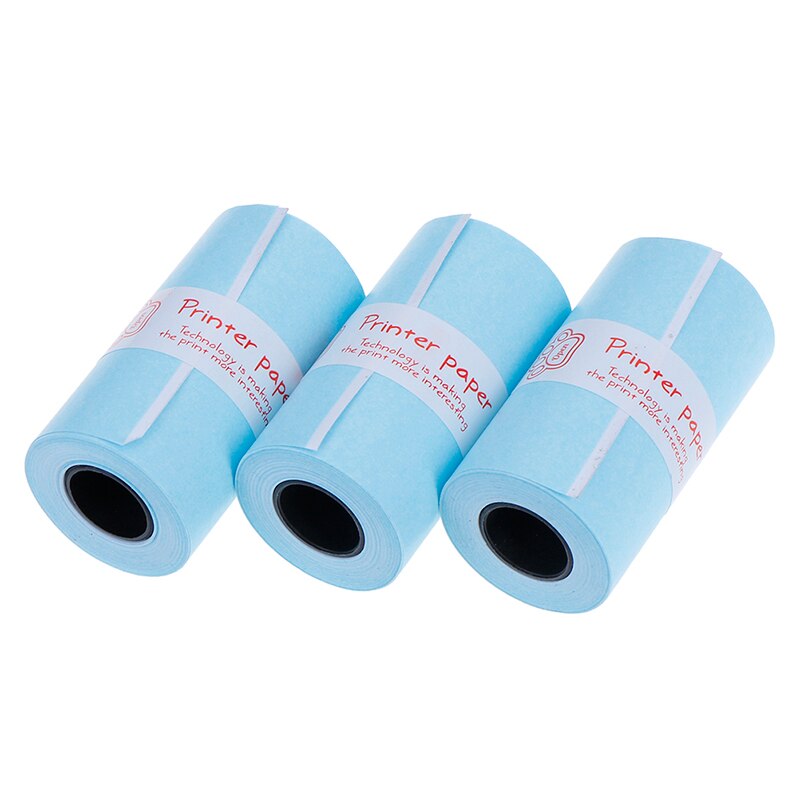 3 Rolls Thermal Printing Roll Paper Stickers 57mm x 30mm For Pocket Paperang Photo Printer
