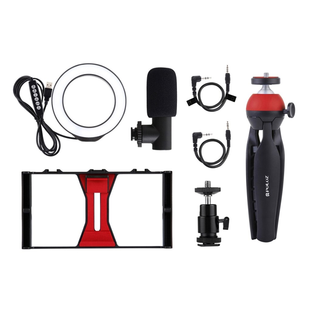 Smartphone Rig Outdoors Video Camera Cage Microphone Mount Film Grip