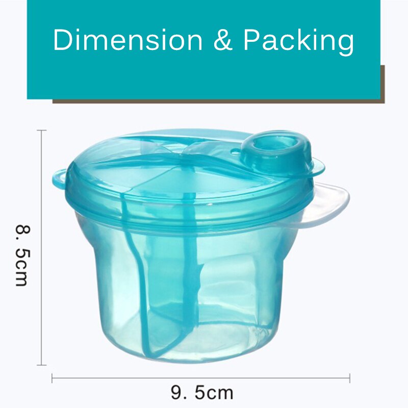 Caja de leche en polvo para bebé, distribuidor de leche en polvo, distribuidor de leche en polvo, contenedor de alimentos para niños, caja de almacenamiento de artículos para recién nacidos