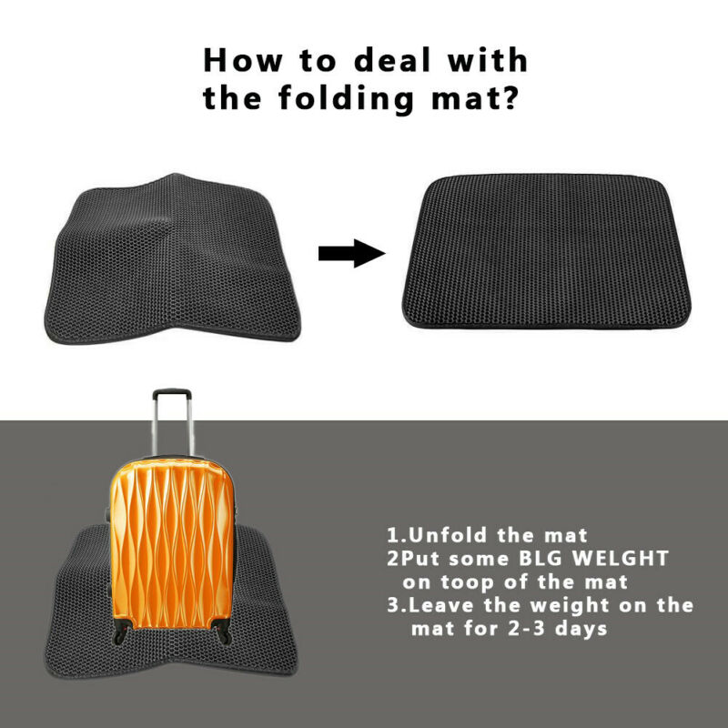 Cat Litter Trapping Mat Double Layer Honeycomb Foldable Tray Trap Pad AU EVA Double Pet Mat / House Mat