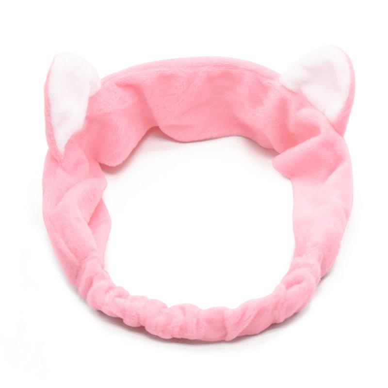 Serre-tête avec serviette réglable, bandeau anti-transpiration, antidérapant, extensible, lavable, pour le maquillage du visage, le sport: WHITE