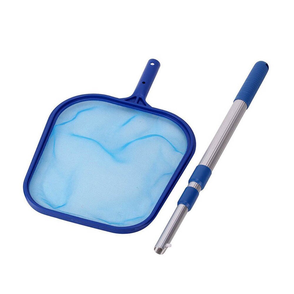 Portable Swimming Pool Cleaning Net Telescopic Pole Leaf Skimmer Net Aquarium Rescue Pool Cleaning Mesh Tool: Telescopic Set