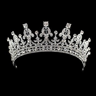 Diadème mariée hårtilbehør til piger spinki diadem og kroner fuld rhinestone knude krone rombe hår kam