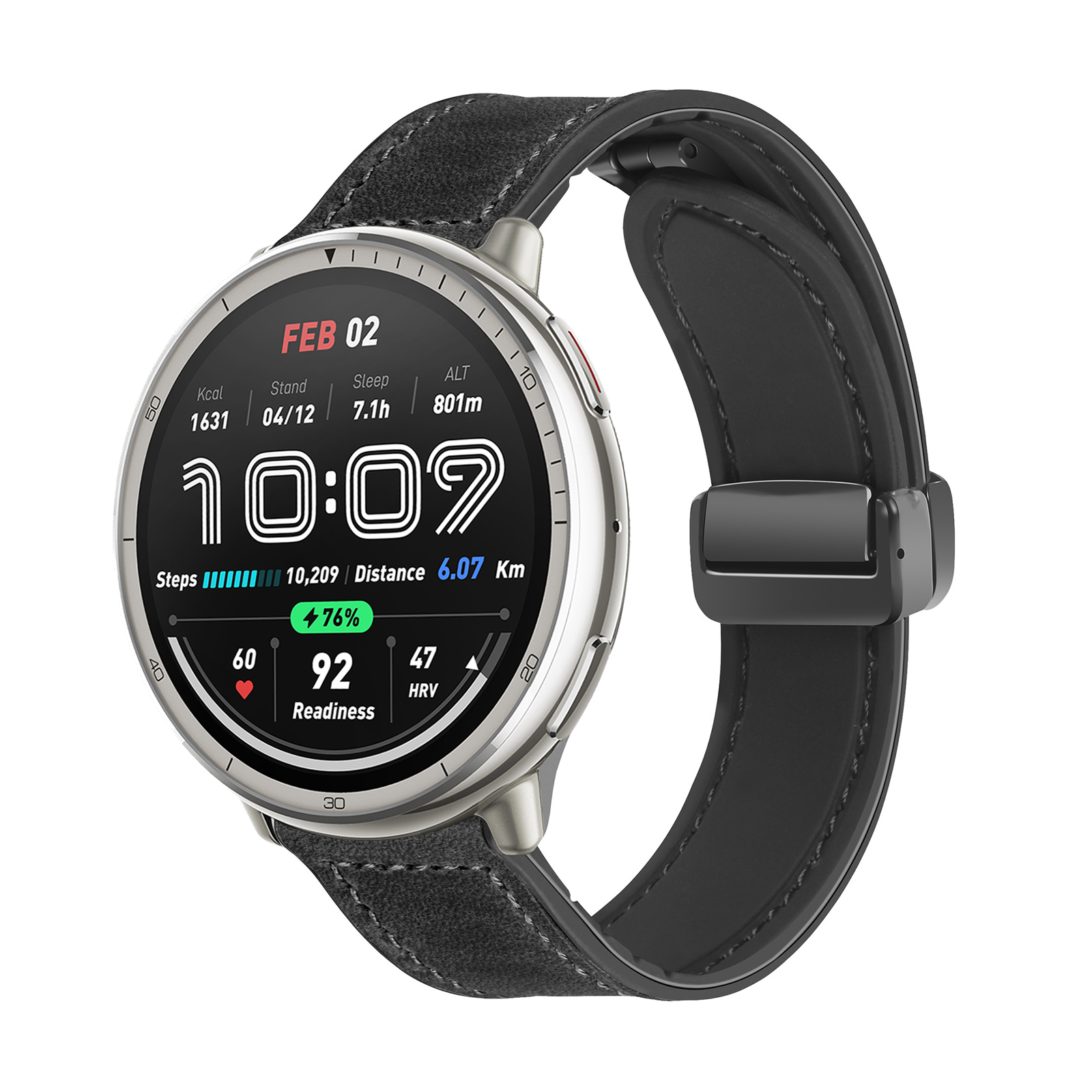 Leather Silicone Strap for Amazfit Active 2 Band Wristband Replacement Bracelet 20mm Soft Leather Silicone Strap Accessories: Sand Pink