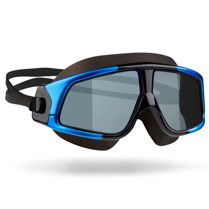 Copozz Zwemmen Bril Voor Mannen Vrouwen Bril Anti-Fog Uv Groot Frame Volwassenen Sport Waterdichte Siliconen Zwembril eyewear: clear black blue