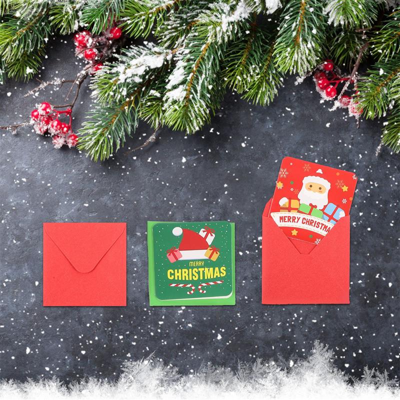 2 set/48pcs Message Cards Delicate Greeting Cards Christmas Cards Christmas Greeting Cards for Party Year