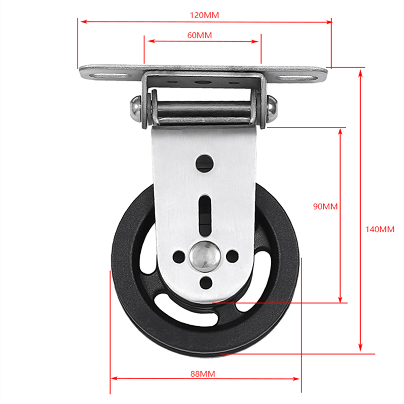 Gym Bearing Rotating Pulley DIY Wheel Cable Wall-mounted Machine Fitness Equipment for Load Lifting Workout Pulley Accessories