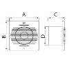 Extracteur d'air de ventilateur de fenêtre de mur accrochant de salle de bains de cuisine de toilette de ventilateur d'échappement à grande vitesse 220-240V, 50-60Hz 1900 t/mn,