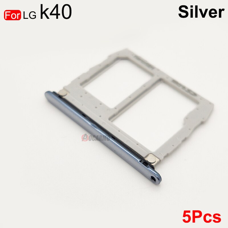 Aocarmo Voor Lg K40 Sim & Sd Kaartlezer Houder Lade Slot Voor Lg K12 Plus K12 + Vervanging Deel x420EM