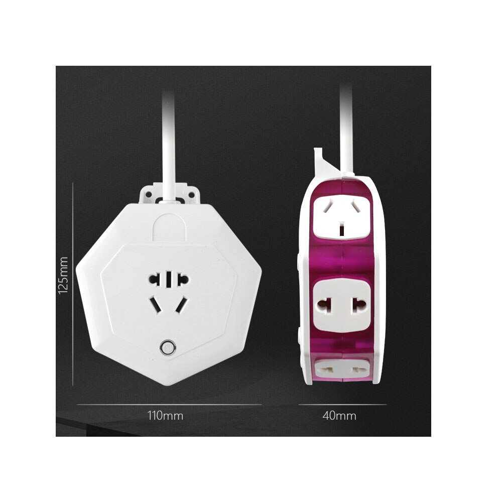 1pcs Multiple AC Electrical Rewireable Power Strip Outlets Extension Socket 4000W 10-16A no wire wirless