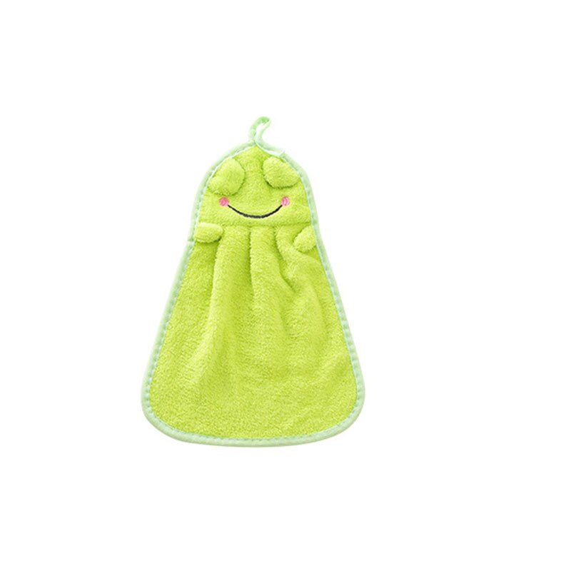 Baby håndkle myk sløyfe hengende håndkle tørke bad ansiktshåndklær pustende ekstraabsorberende klut håndvask håndklær: Grønn