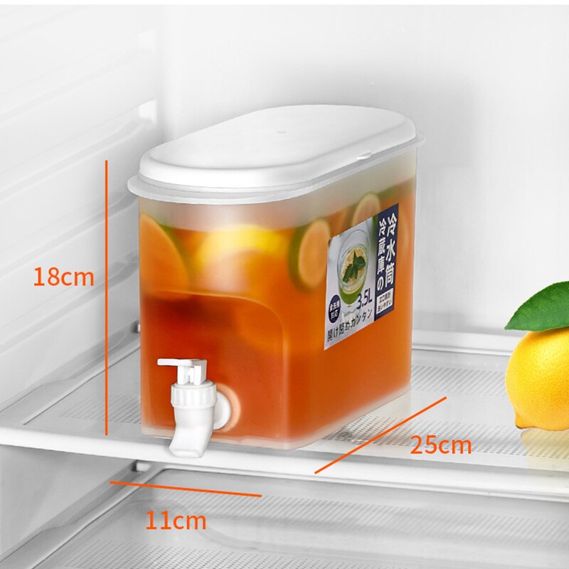 3500ml Water Pitcher Jug With Faucet Lemon Juice Kitchen Drinkware Kettle Pot Cold Ice Bottle Container Heat Resistant Ryback