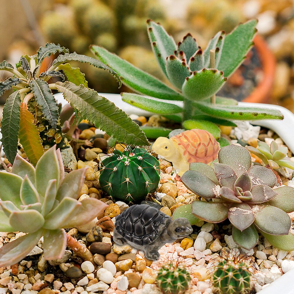10Pcs Miniature Turtle Figurines Fairy Garden Tortoise Plant Pots Fish Tank