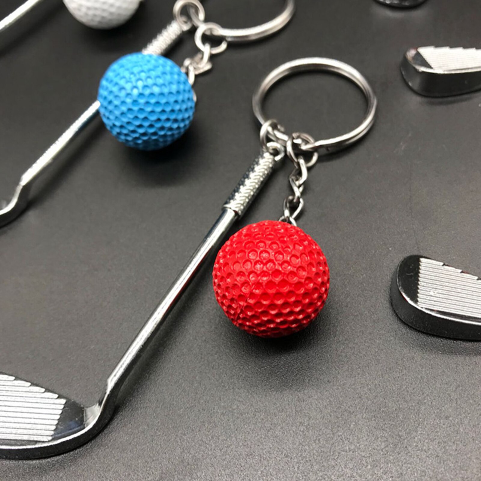 Llaveros colgantes para Mini Club de Golf, llaveros creativos, palos deportivos, adornos de recuerdo para aficionados, 10 Uds.