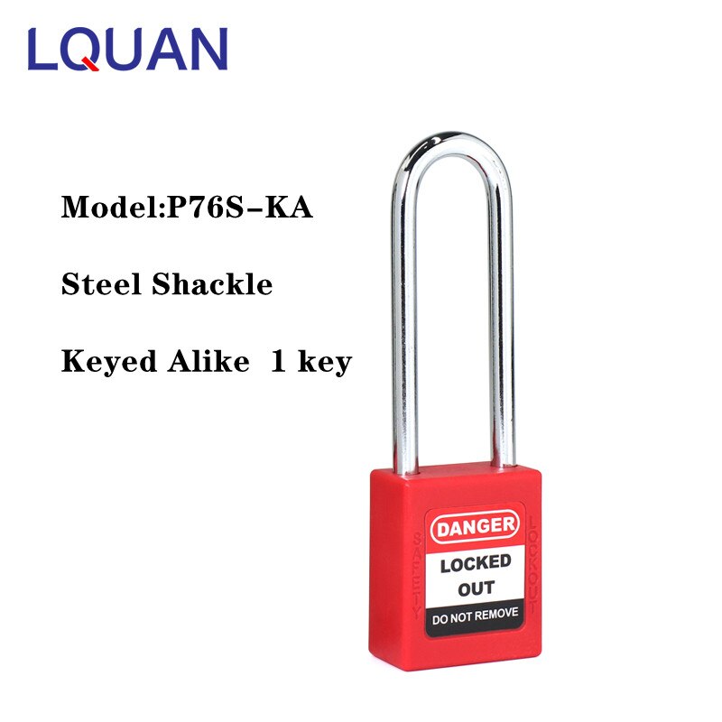 Serrure de sécurité industrielle, toutes sortes de cadenas en plastique ABS, corps LOTO: P76S-KA