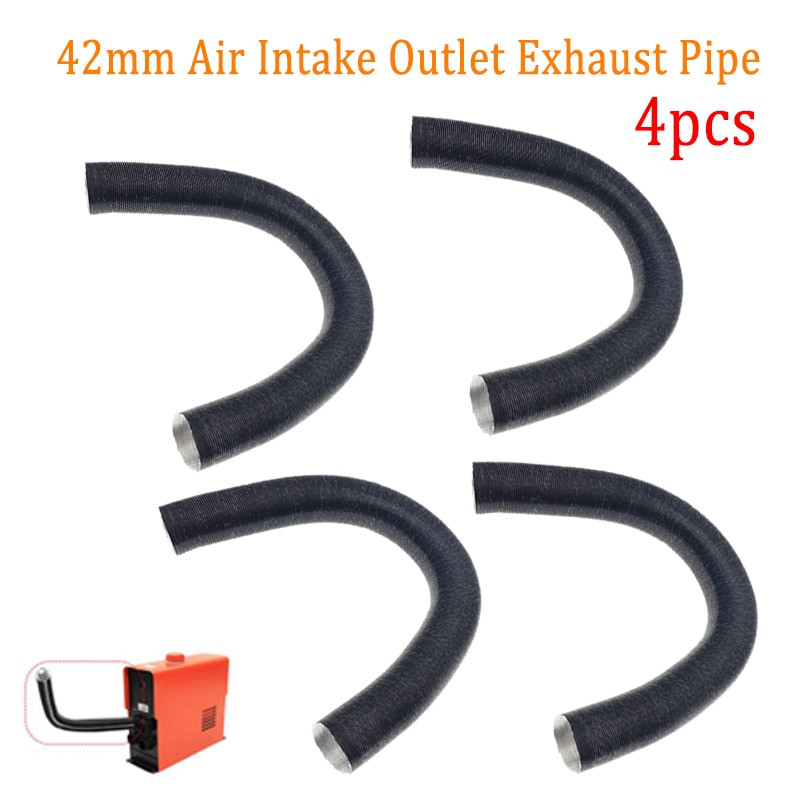 2/4x 42mm Car Heater Ducting Pipe 1m-2m Diesel Parking Heater Duct Aluminum Foil Warm Air Intake Pipe For Webasto Eberspacher