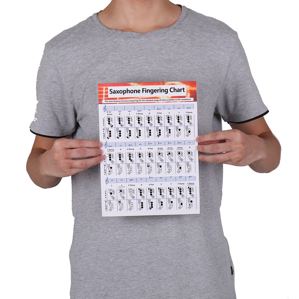 For Beginner Learning Woodwind Musical Practice Home Wall Training Classroom Picture Decorative Saxophone Fingering Chord Chart