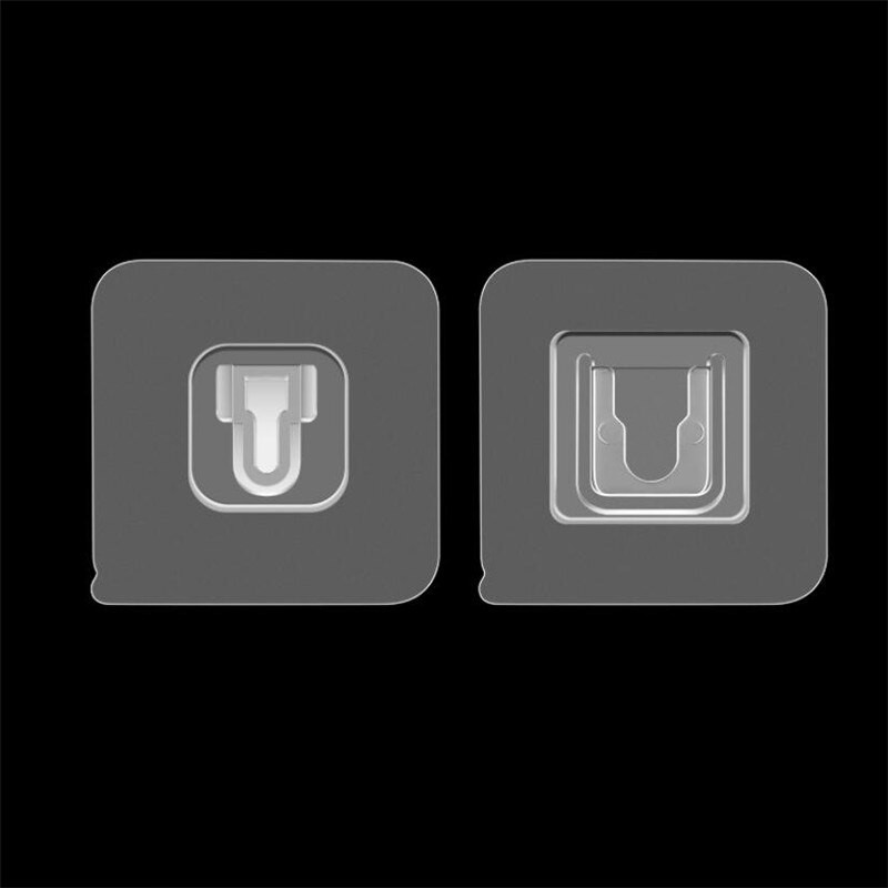 Crochet mural auto-adhésif Double face, 5 paires/10 pièces, crochets sans couture, organisateur de crochet mural antidérapant réutilisable 6x6cm