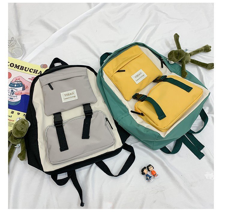 Women School Backpacks for Teenage Girls Summer Female Casual Patch Bookbag Students Shoulder Bags Travel Backpacks