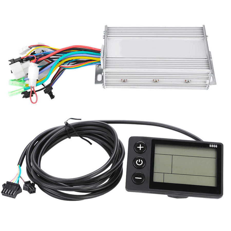24v 36v 48v 60v 450w 500w 1000w elcykel scooter controller lcd display panel e-cykel børsteløs controller sæt e-cykel dele: 36v 500w 12 rør